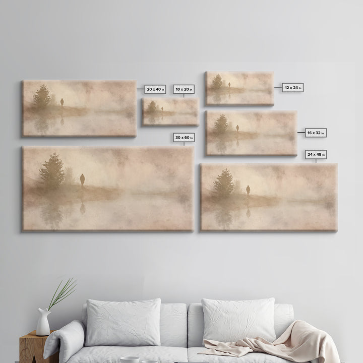 Desert Hush Reverence | Framed Canvas Print | Christian Wall Art | Subtle Christian Art | Christian Art Canvas | Jesus Painting | Christian