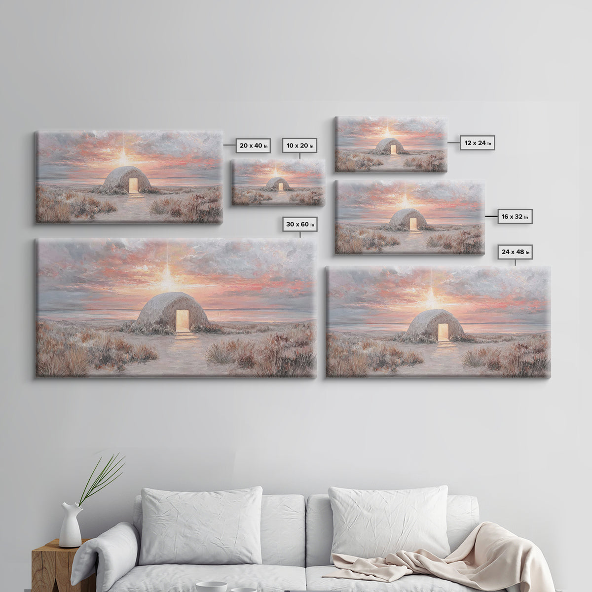 Manger Light – Framed Canvas Print – Christian Christmas Art – Christmas Wall Art – Jesus Painting – Christian Art Canvas – Christian Decor