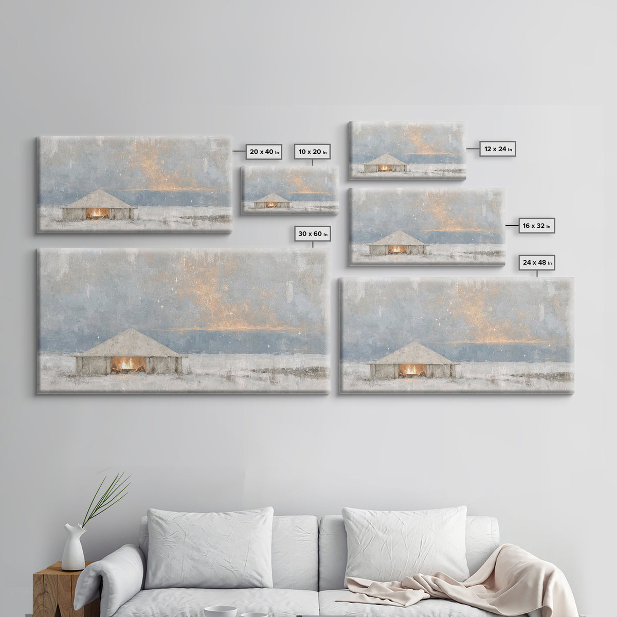 Sacred Arrival – Framed Canvas Print – Christian Art Canvas – Jesus Painting – Christian Wall Art – Christian Christmas Art – Christian Dec