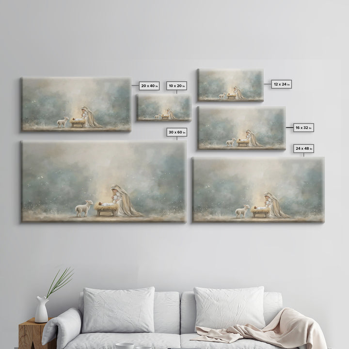 Heaven’s Gentle Dawn – Framed Canvas Print – Christian Art Canvas – Christian Wall Art – Jesus Painting – Christmas Art – Christian Christm