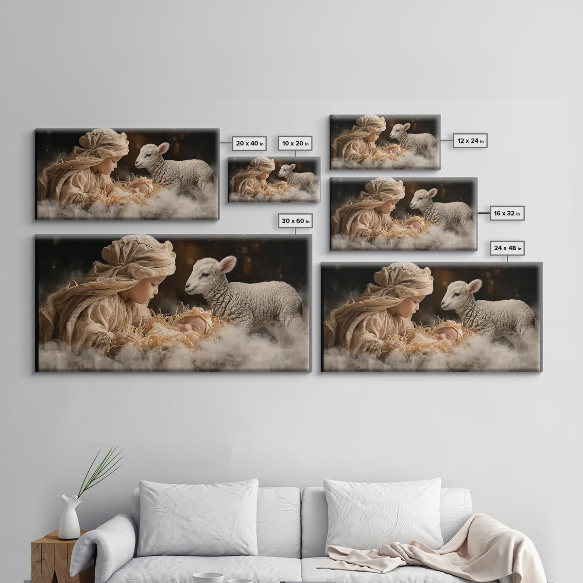 Sacred Quiet Hour – Framed Canvas Print – Christian Wall Art – Jesus Painting – Christian Art Canvas – Christmas Art – Modern Christian Art