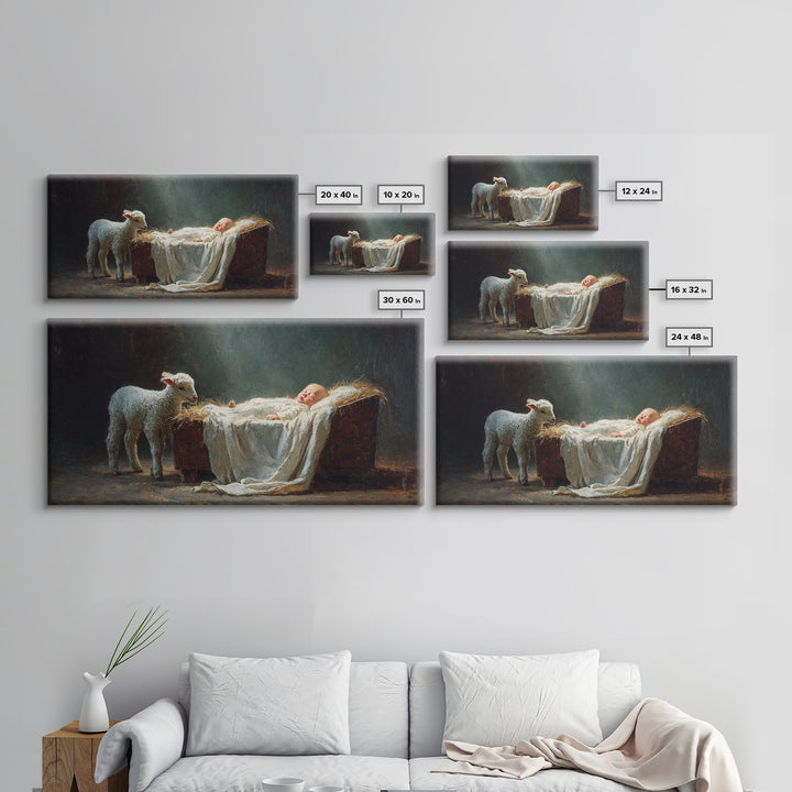 Bethlehem’s Child | Framed Canvas Print | Christian Art Canvas | Christian Wall Art | Jesus Painting | Christmas Art | Christian Christmas