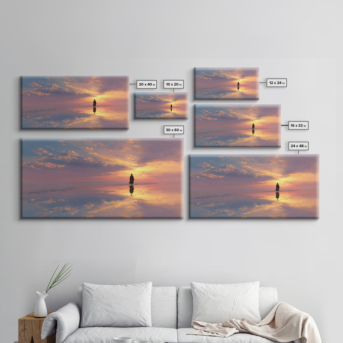 Sky Of Promise Light, Framed Canvas Print, Christian Wall Art, Christian Art Canvas, Jesus Painting, Modern Christian Art, Christian Decor
