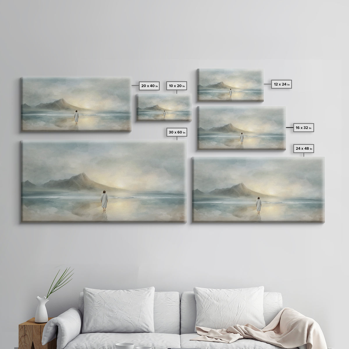 Dawn of Peace – Framed Canvas Print – Christian Art Canvas – Large Christian Painting – Subtle Christian Art – Christian Wall Art – Christi