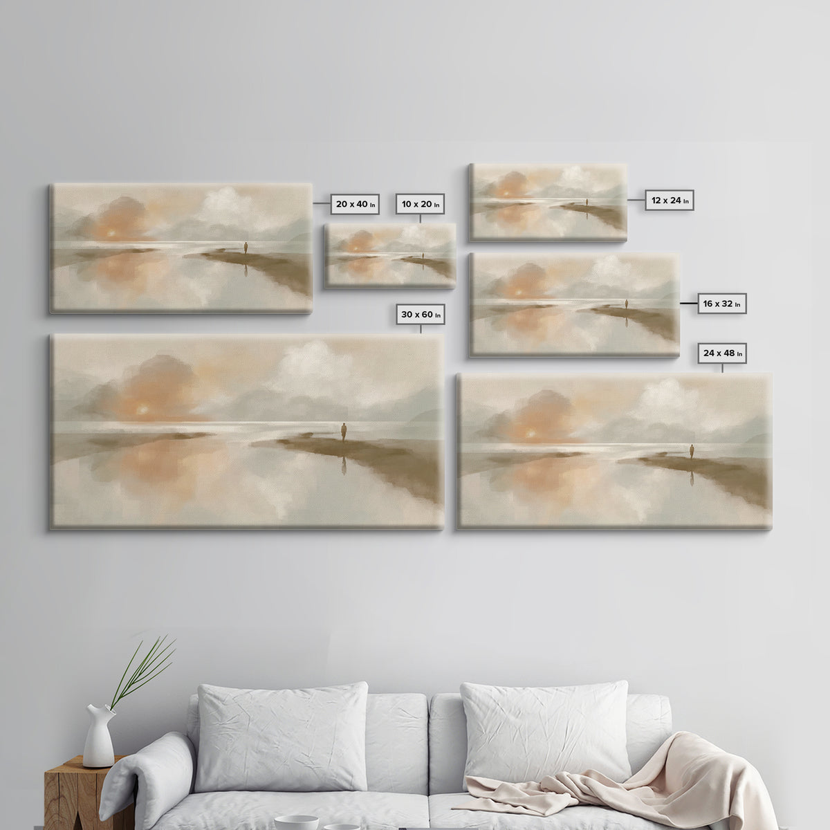 Sacred Stillness – Framed Canvas Print, Christian Wall Art, Christian Art Work, Modern Christian Art, Christian Painting, Unique Christian