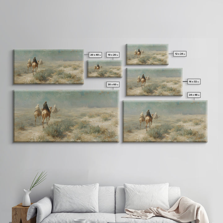 Journey Through Silence | Framed Canvas Print | Christian Art Canvas | Christian Wall Art | Vintage Christian Art | Christmas Art | Christi