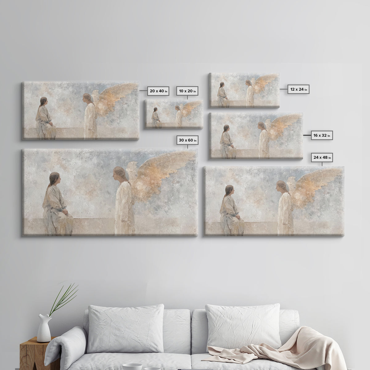 Dawn Of Grace – Framed Canvas Print – Christian Art Print – Minimalist Christian Art – Christian Wall Art – Christmas Art