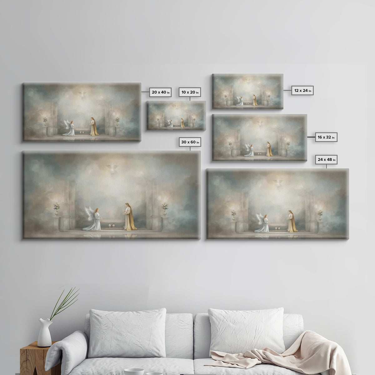 Heavenly Sanctuary | Framed Canvas Print | Christian Art Canvas | Christian Wall Art | Modern Christian Art | Jesus Painting | Christmas Ar