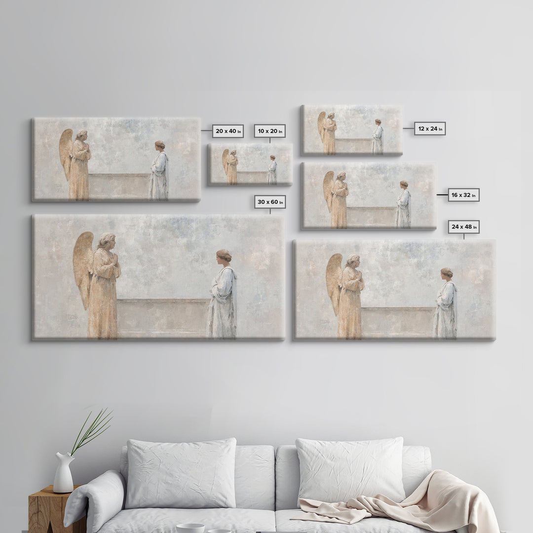 Serene Messenger | Framed Canvas Print | Christian Art Works | Christian Wall Art | Abstract Christian Art | Christian Gift Ideas | Jesus P