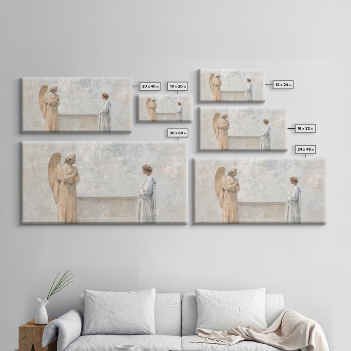 Serene Messenger | Framed Canvas Print | Christian Art Works | Christian Wall Art | Abstract Christian Art | Christian Gift Ideas | Jesus P