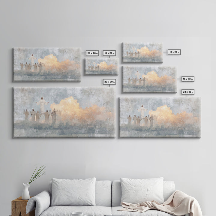Risen Glory | Framed Canvas Print | Jesus Painting | Christian Wall Art | Christian Art Canvas | Modern Christian Painting | Christian Chri