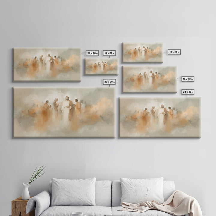 Ascension Cloud, Framed Canvas Print, Christian Paintings, Jesus Wall Art, Christian Art Canvas, Large Christian Painting, Christian Home D