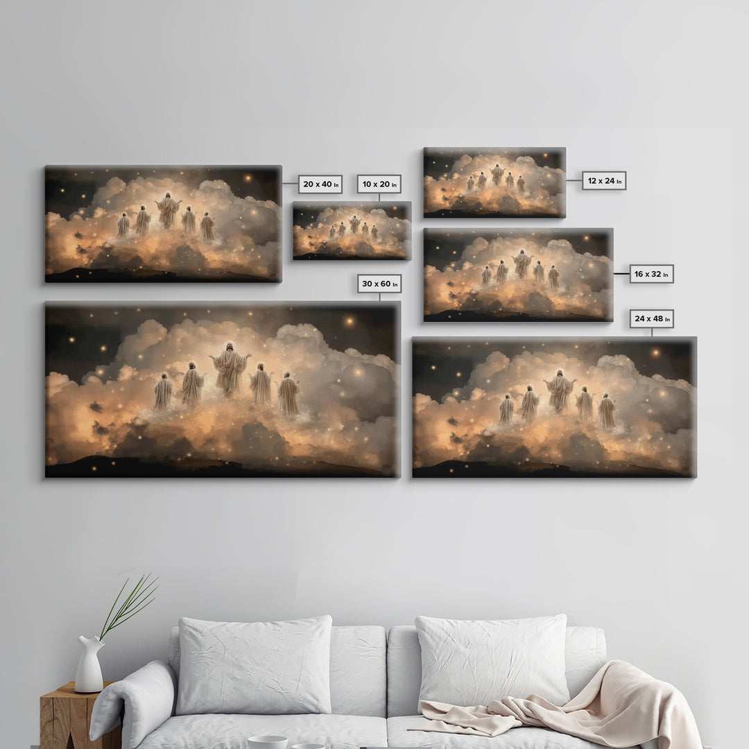 Heavenly Ascent – Framed Canvas Print – Christian Wall Art – Jesus Painting – Christian Art Canvas – Christian Christmas Art