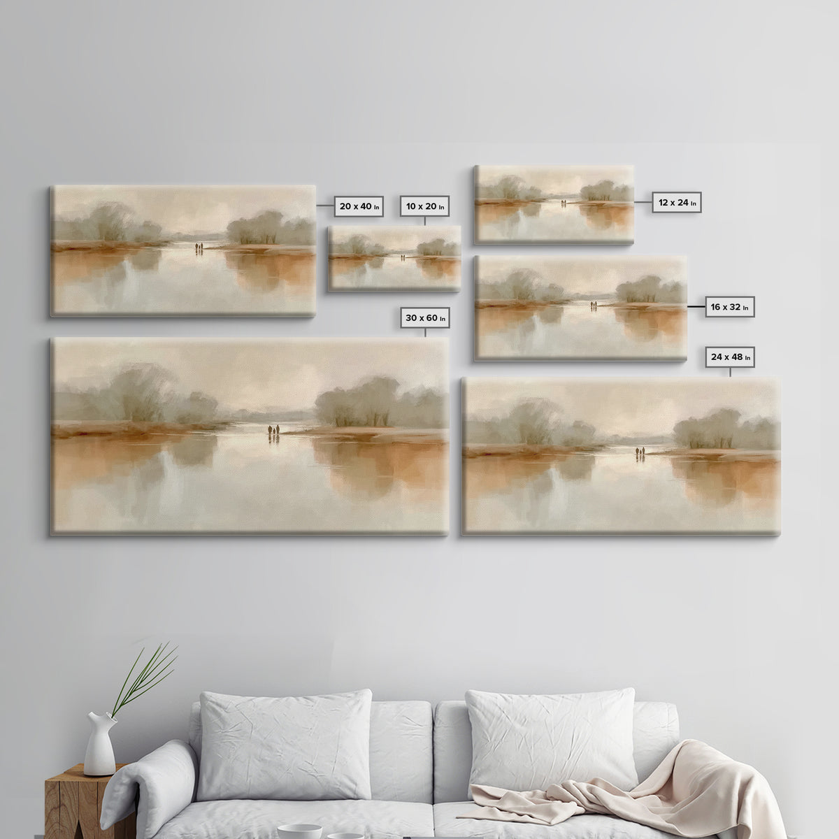 Silent River Light, Framed Canvas Print, Christian Wall Art, Christian Art Print, Minimalist Christian Art, Christian Gift Ideas, Jesus Pai