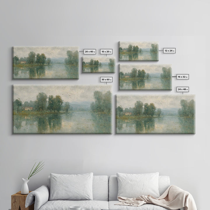 Morning Stillness, Framed Canvas Print, Christian Wall Art, Christian Art Canvas, Subtle Christian Art, Christian Painting, Christian Decor