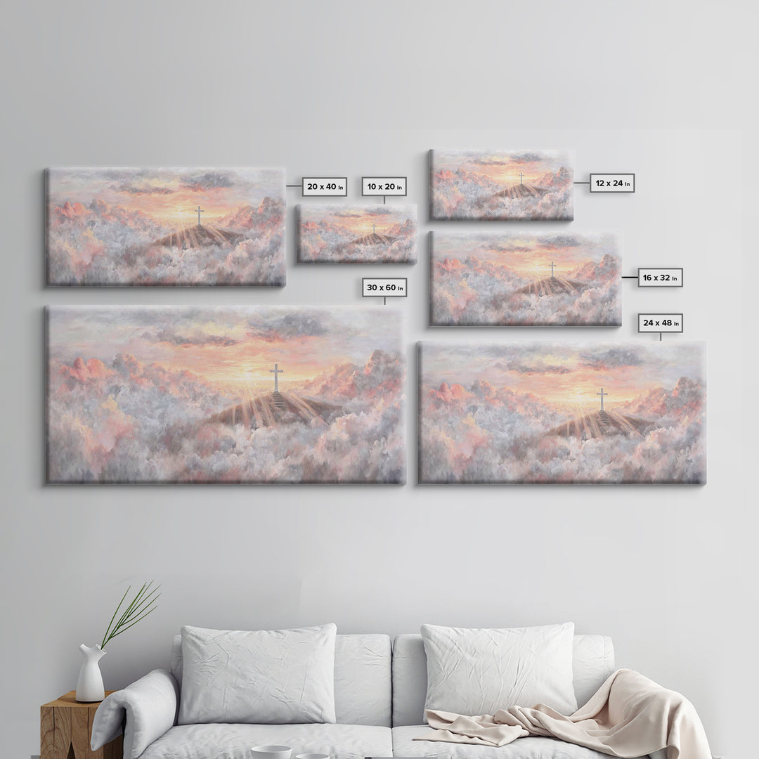 Dawn Of Mercy | Framed Canvas Print | Christian Art Canvas | Christian Wall Art | Modern Christian Art | Christian Christmas Art | Jesus Pa