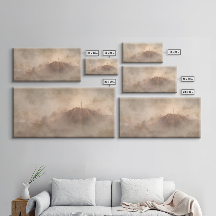 Everlasting Hill – Framed Canvas Print – Christian Art Print – Christian Painting – Large Christian Art – Christian Wall Art – Christmas Ar