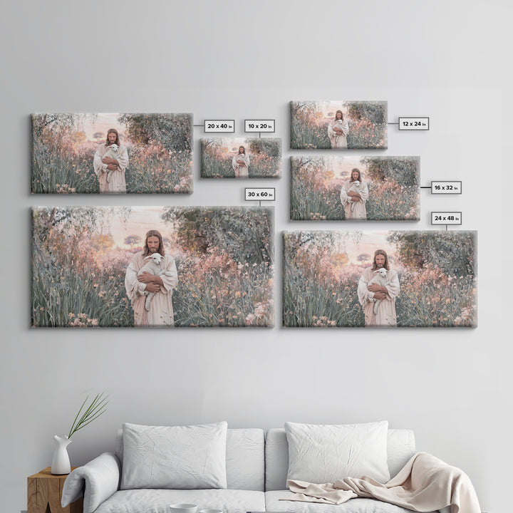 Blossoms Of Grace - Framed Canvas Print - Christian Wall Art - Christian Art Canvas - Jesus Painting - Christian Christmas Art