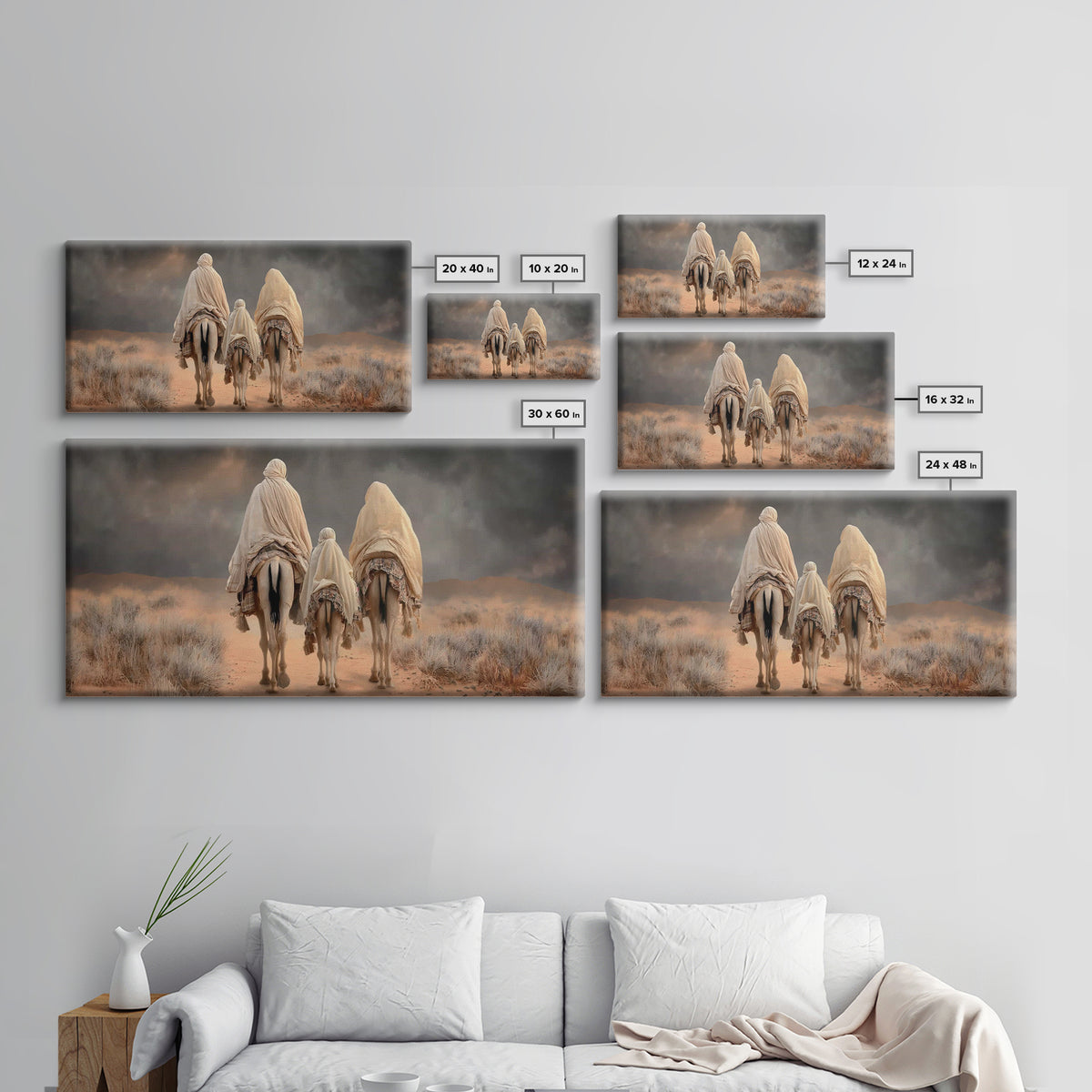 Holy Journey – Framed Canvas Print – Christian Wall Art – Jesus Painting – Christian Art Canvas – Christmas Art – Christian Decor – Christi