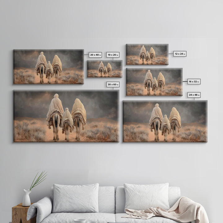 Holy Journey – Framed Canvas Print – Christian Wall Art – Jesus Painting – Christian Art Canvas – Christmas Art – Christian Decor – Christi