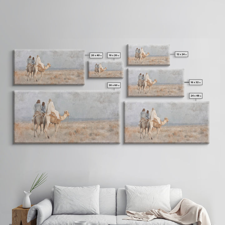 Bethlehem Journey – Framed Canvas Print – Christian Wall Art – Christian Art Canvas – Subtle Christian Art – Christmas Wall Art – Jesus Pai