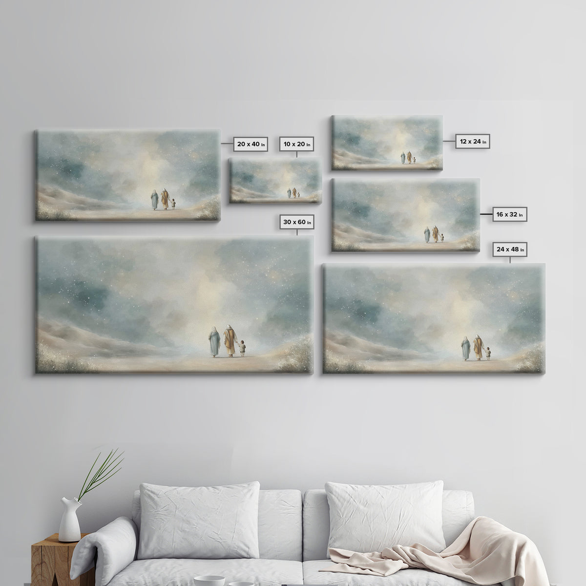 Stars Of Hope | Framed Canvas Print | Christian Wall Art | Christian Art Print | Christmas Art | Christian Decor | Jesus Painting