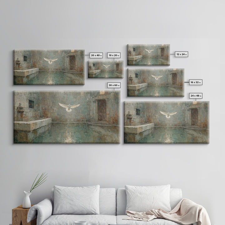 Holy Light Ascending | Framed Canvas Print | Christian Art Canvas | Christian Wall Art | Christian Painting | Christmas Art | Christian Dec