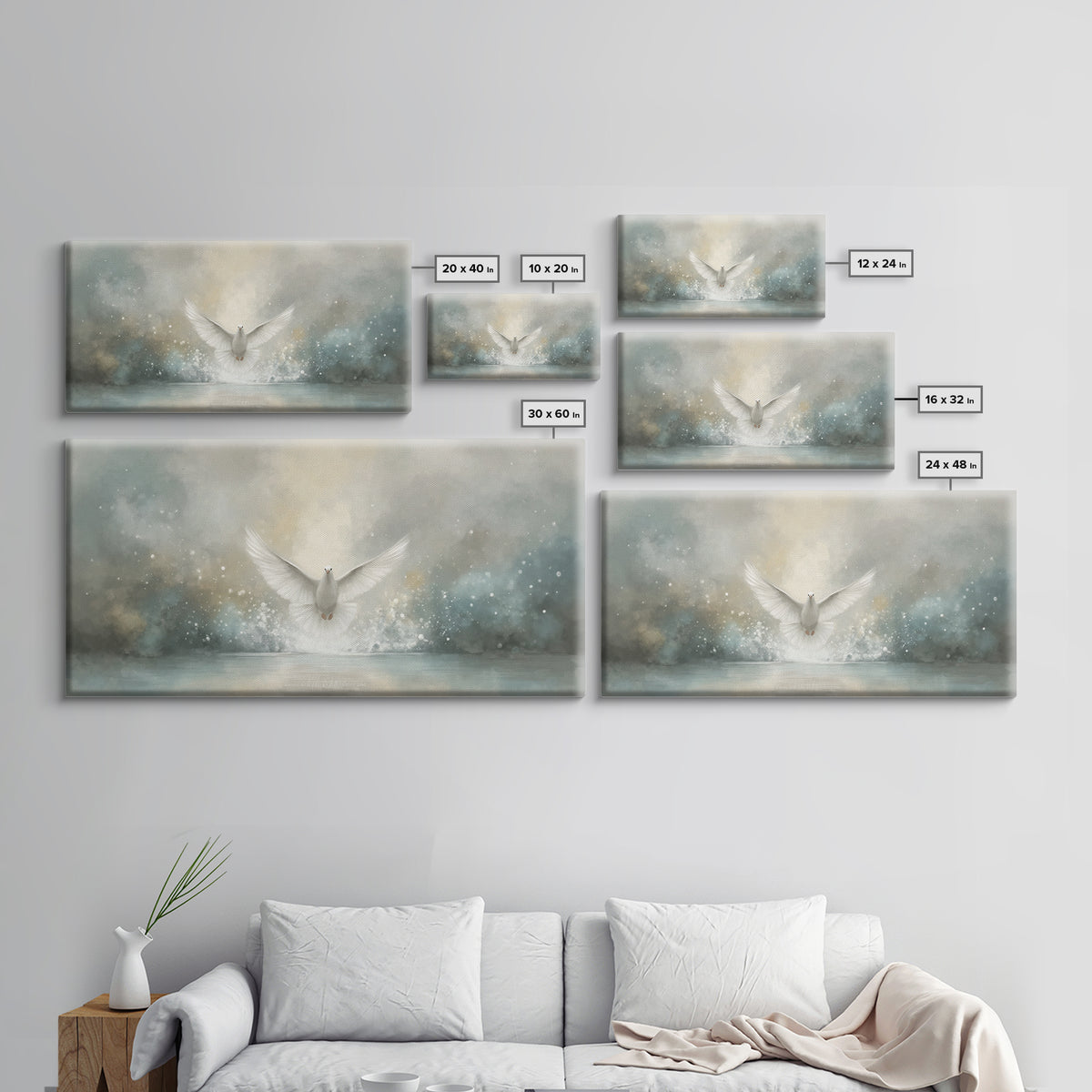 Heavenly Promise – Framed Canvas Print – Christian Art Canvas – Christian Wall Art – Christmas Art – Christian Painting – Christian Decor