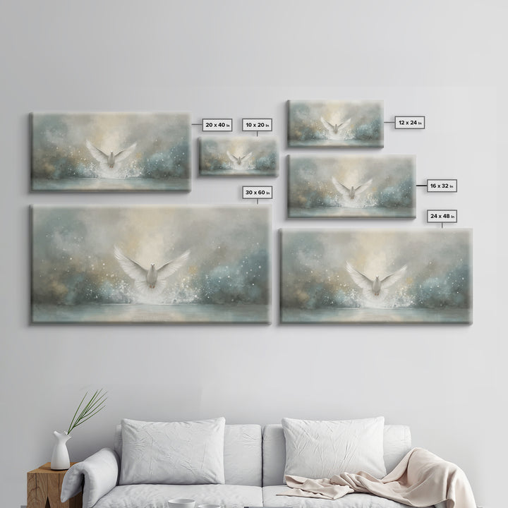 Heavenly Promise – Framed Canvas Print – Christian Art Canvas – Christian Wall Art – Christmas Art – Christian Painting – Christian Decor