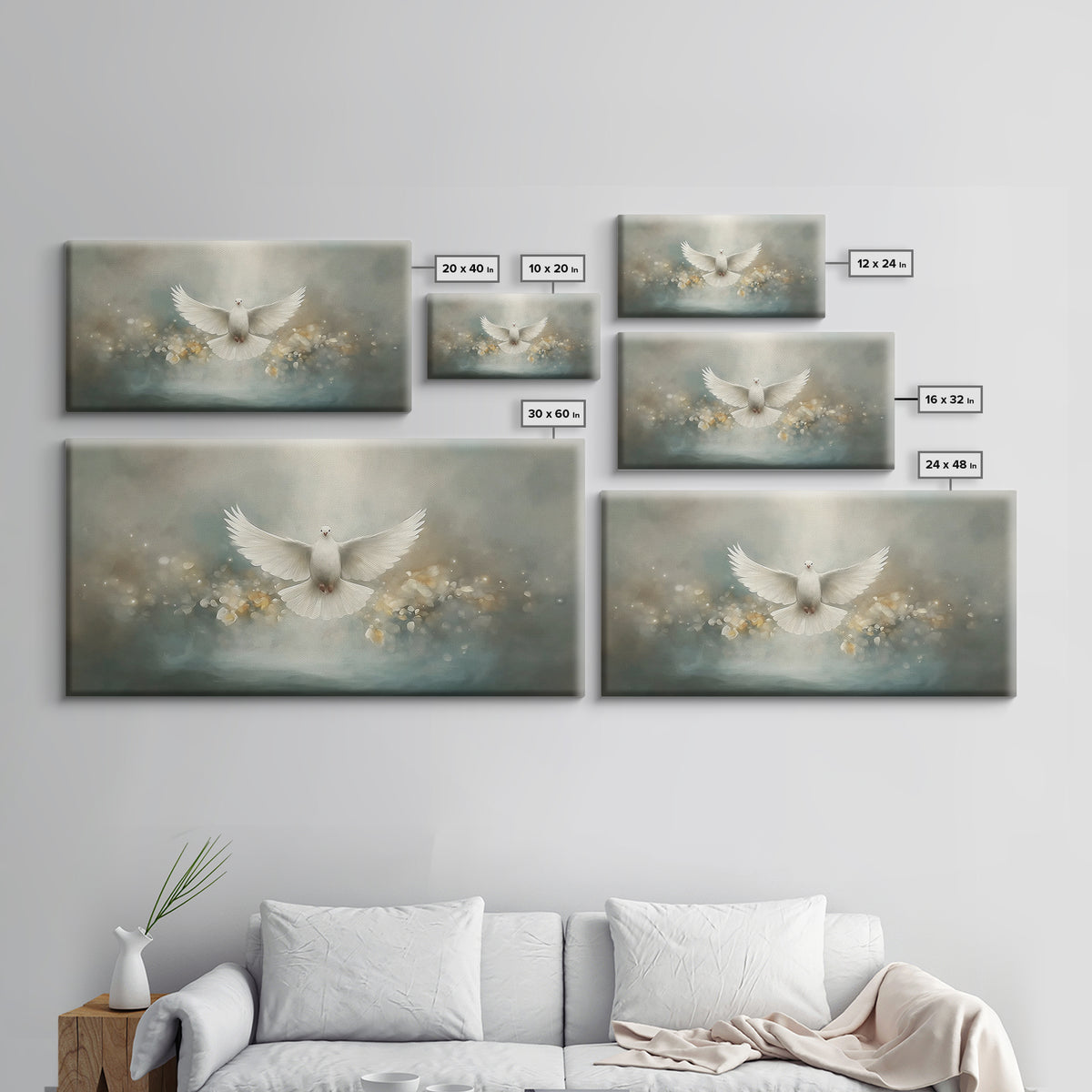 Divine Stillness – Framed Canvas Print – Christian Wall Art – Christian Art Canvas – Christian Painting – Christmas Art – Christian Decor