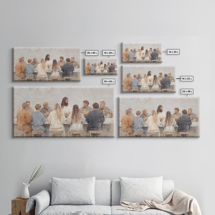 Bread Of Grace, Framed Canvas Print, Christian Wall Art, Christian Art Canvas, Large Christian Painting, Jesus Painting, Modern Christian A