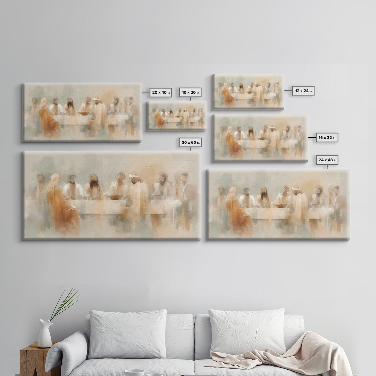 Holy Gathering – Framed Canvas Print – Christian Art Canvas – Christian Wall Art – Abstract Christian Art – Moody Christian Art – Jesus Pai