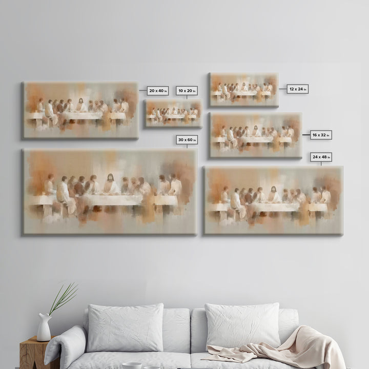 Sacred Supper Light – Framed Canvas Print – Christian Wall Art – Jesus Painting – Christian Art Canvas – Christmas Art – Christian Decor