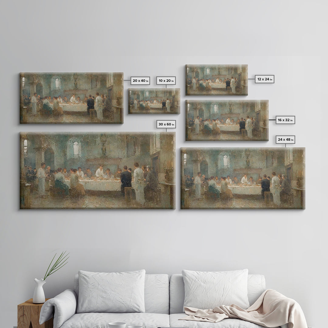Sanctuary Feast Echo | Framed Canvas Print | Christian Wall Art | Jesus Canvas Art | Christian Art Print | Christmas Art | Christian Decor