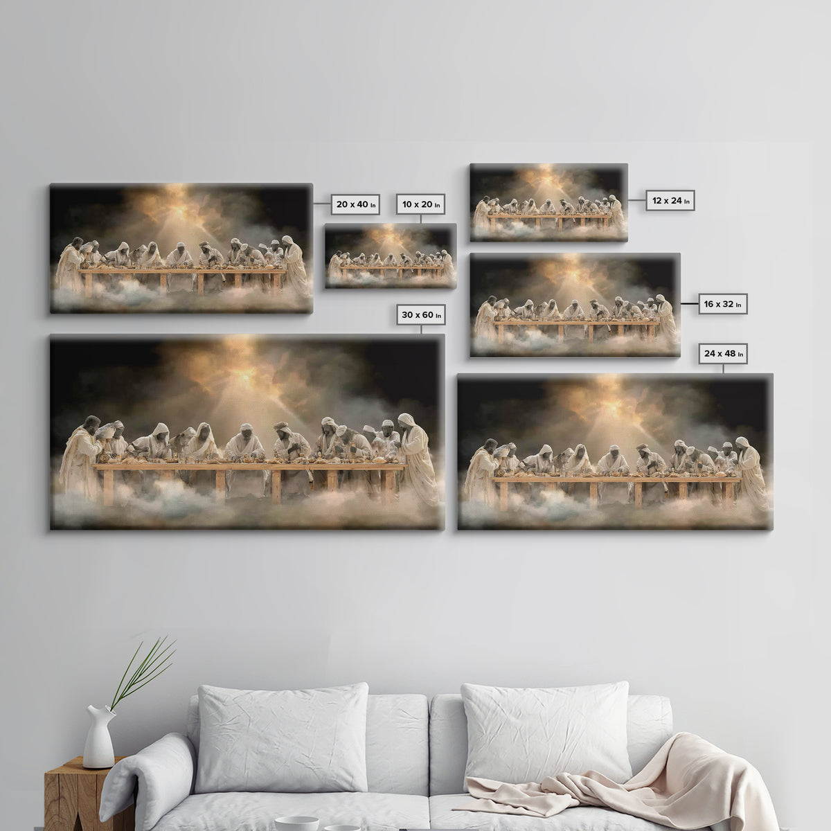 Holy Gathering Veil – Framed Canvas Print – Christian Art Canvas – Jesus Painting – Christian Wall Art – Christmas Art – Christian Gift