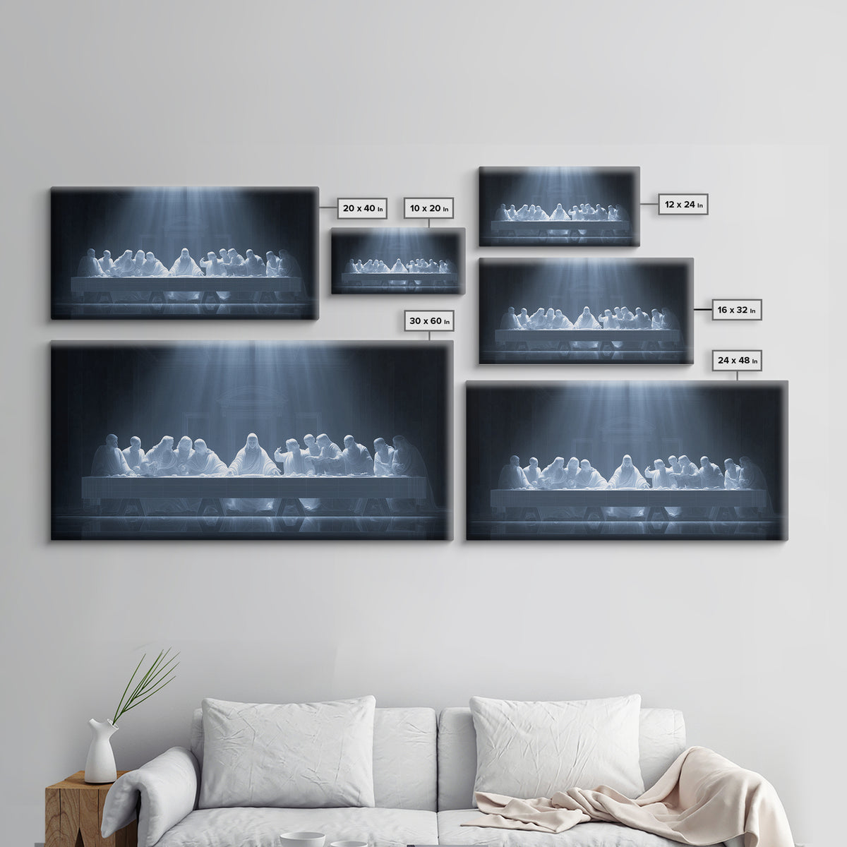 Heavenly Communion | Framed Canvas Print | Christian Wall Art | Christian Art Canvas | Jesus Painting | Christian Christmas Art