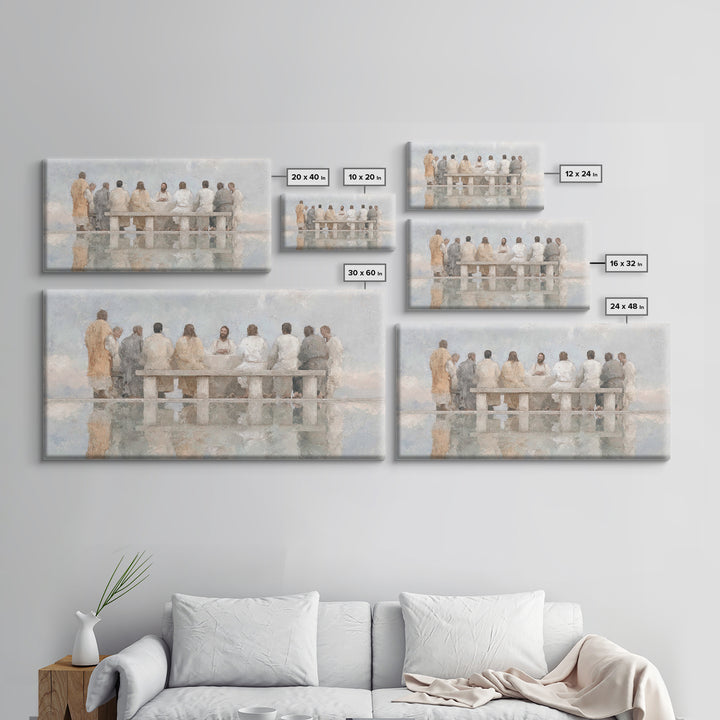 Dawn Of Fellowship | Framed Canvas Print | Christian Art Canvas | Christian Wall Art | Jesus Painting | Christian Christmas Art | Christian