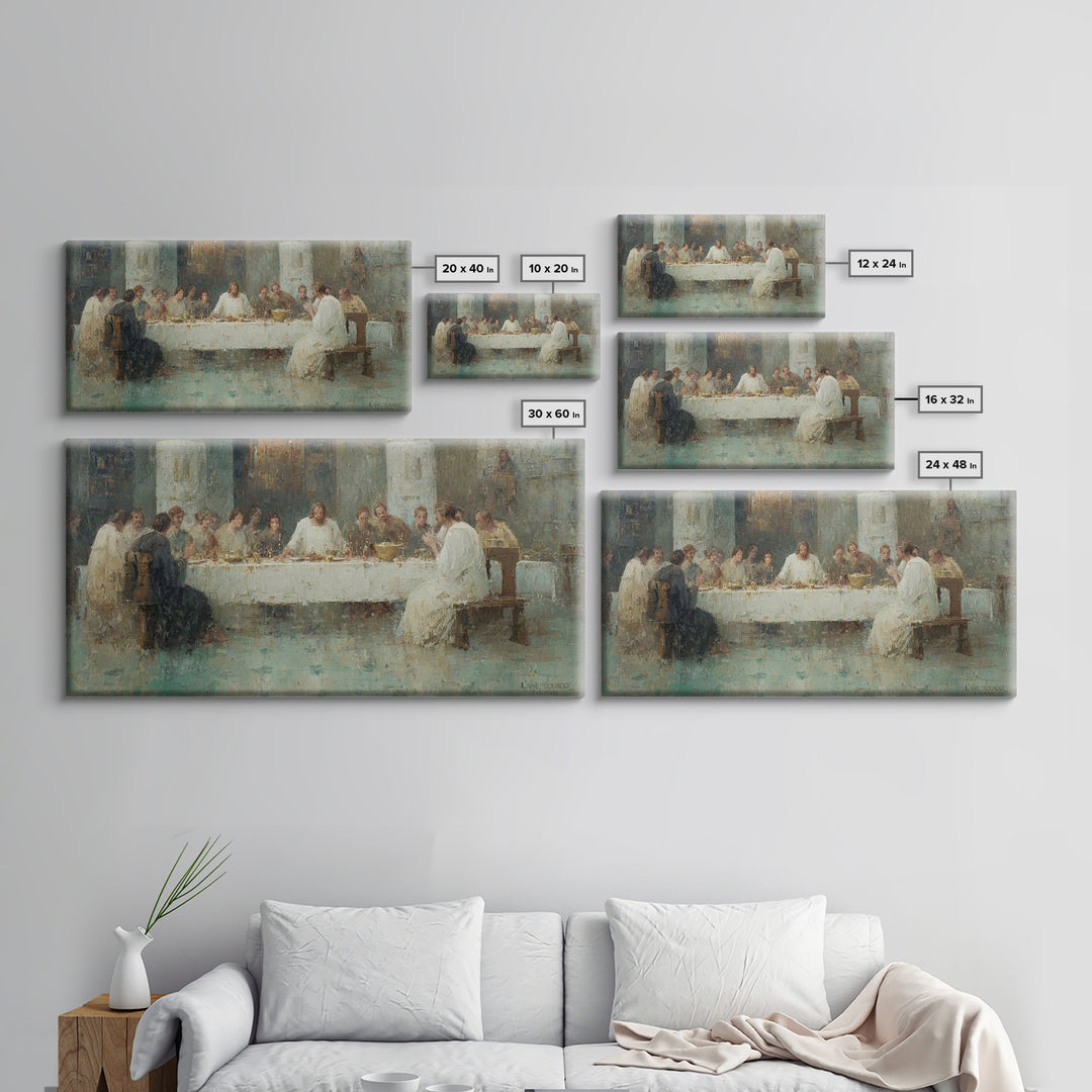 Sacred Gathering | Framed Canvas Print | Christian Wall Art | Jesus Painting | Christian Art Canvas | Large Christian Painting | Christian