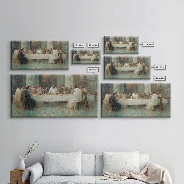 Sacred Gathering | Framed Canvas Print | Christian Wall Art | Jesus Painting | Christian Art Canvas | Large Christian Painting | Christian