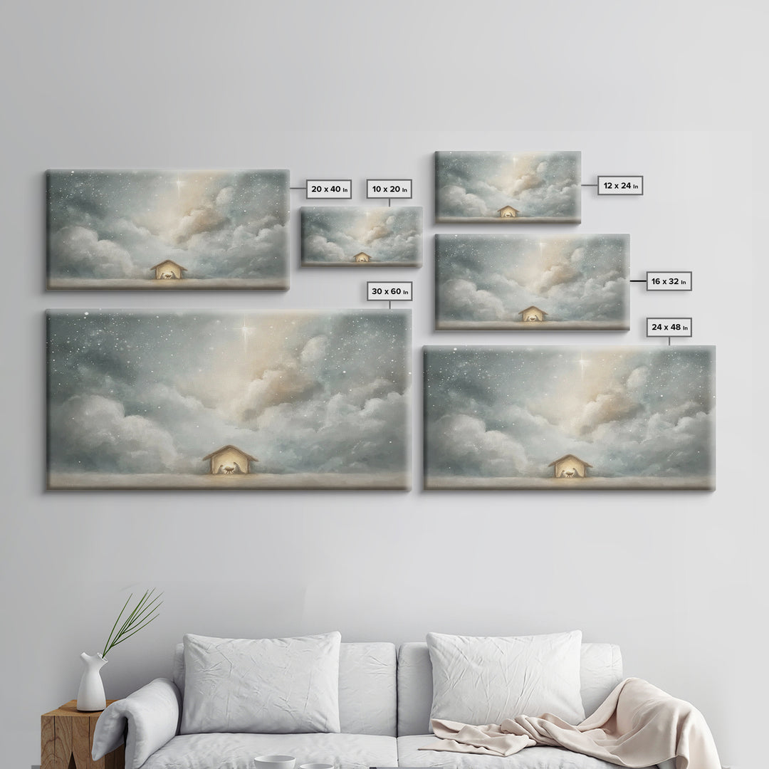 Star Of Bethlehem – Framed Canvas Print – Christian Christmas Art – Christian Wall Art – Christian Art Print – Christmas Decor – Modern Chr