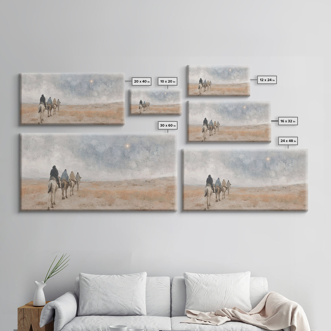 Journey Of Faith – Framed Canvas Print – Christian Art Canvas – Christmas Wall Art – Christian Christmas Art – Christian Gift – Jesus Paint