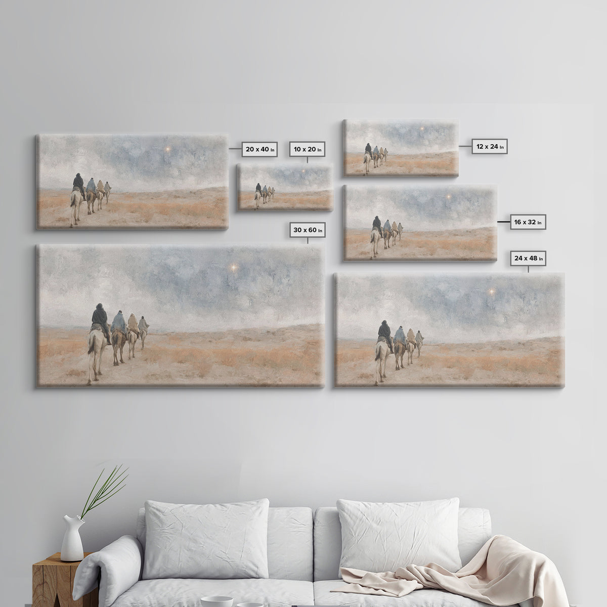 Journey Of Faith – Framed Canvas Print – Christian Art Canvas – Christmas Wall Art – Christian Christmas Art – Christian Gift – Jesus Paint