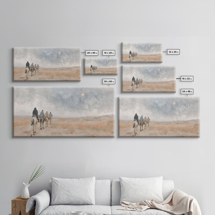 Journey Of Faith – Framed Canvas Print – Christian Art Canvas – Christmas Wall Art – Christian Christmas Art – Christian Gift – Jesus Paint