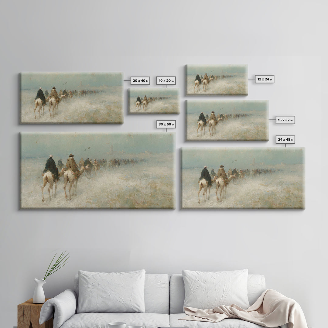 Wilderness Caravan Hope – Framed Canvas Print – Christian Christmas Art – Christian Art Canvas – Christmas Wall Art – Christian Painting –