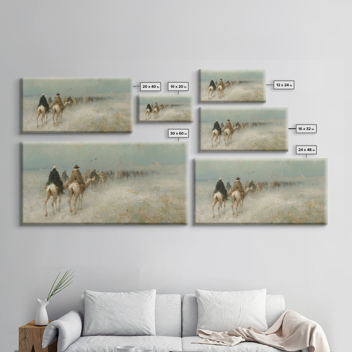 Wilderness Caravan Hope – Framed Canvas Print – Christian Christmas Art – Christian Art Canvas – Christmas Wall Art – Christian Painting –