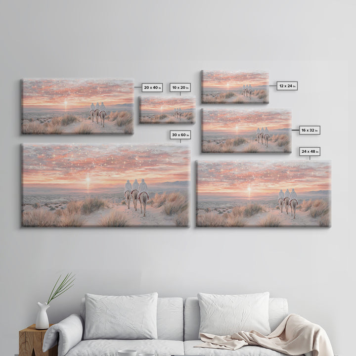 The Guiding Star – Framed Canvas Print – Christian Wall Art – Christian Art Canvas – Christian Christmas Art – Jesus Painting