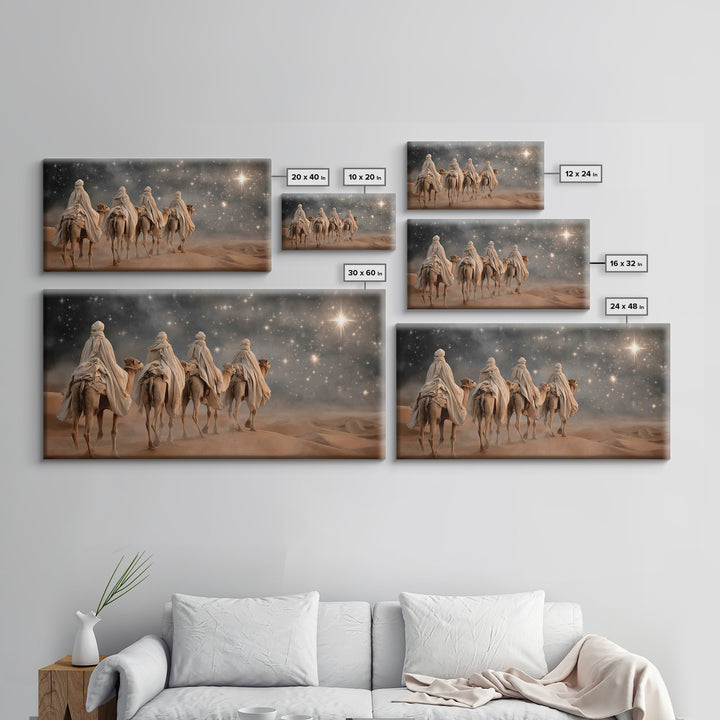 Holy Star Rising, Framed Canvas Print, Christian Wall Art, Christmas Canvas Wall Art, Christian Art Canvas, Moody Christmas Art, Jesus Chri