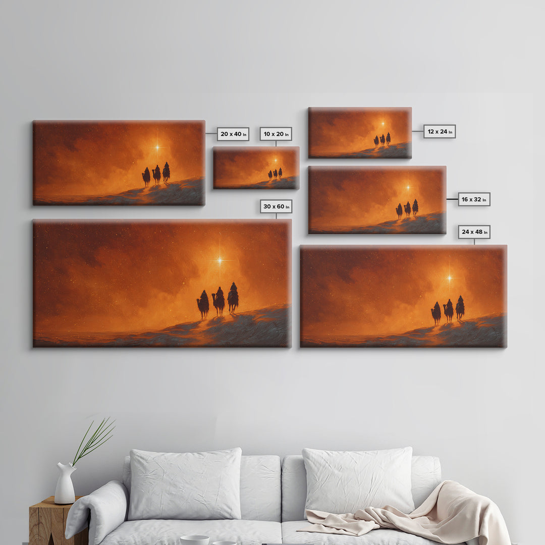 Faithful Journey – Framed Canvas Print – Christian Art Canvas – Christian Decoration – Christmas Wall Art – Christian Christmas Art – Jesus