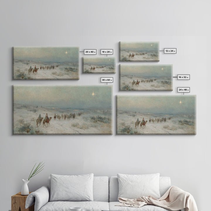 Light Of Bethlehem | Framed Canvas Print | Christian Wall Art | Christmas Art Prints | Christian Art Canvas | Vintage Christmas Art | Chris