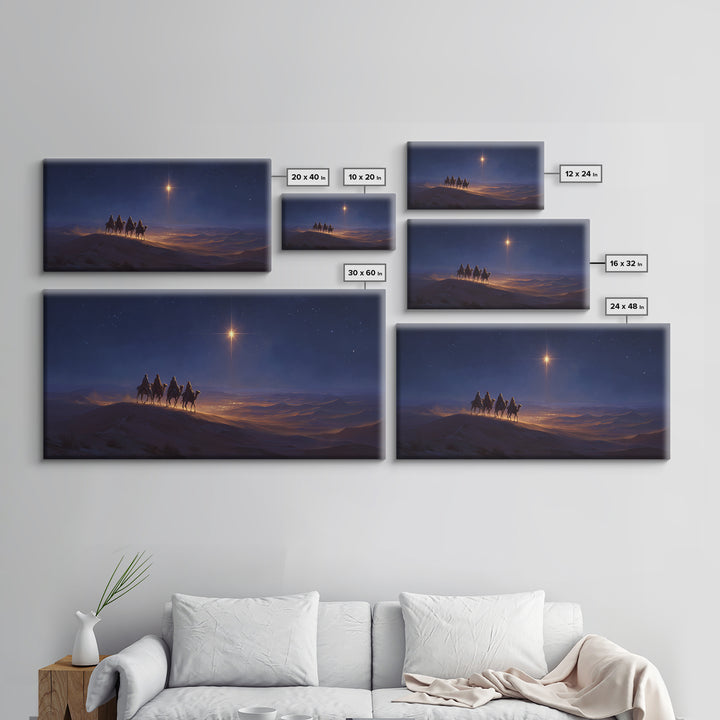 Guiding Star – Framed Canvas Print – Christian Wall Art – Christmas Art – Jesus Christmas Art – Christian Gift Ideas – Christmas Canvas Wal